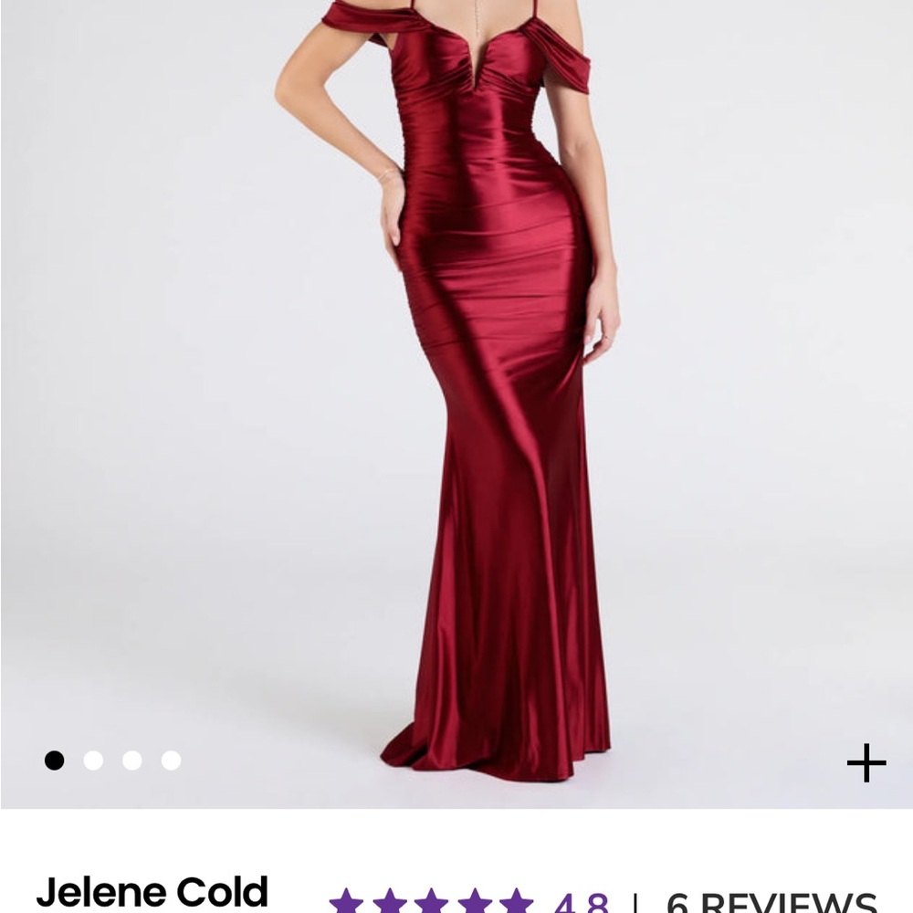 Elegant Red Off-Shoulder Gown